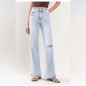 Flying Monkey Vervet Women's 90's Vintage Super High Rise Flare Jeans